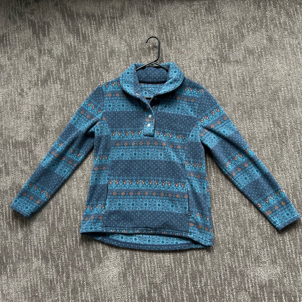 Patterned Pullover Fleece Sweater
